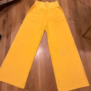 Molli Knit High Waisted Yellow Trousers